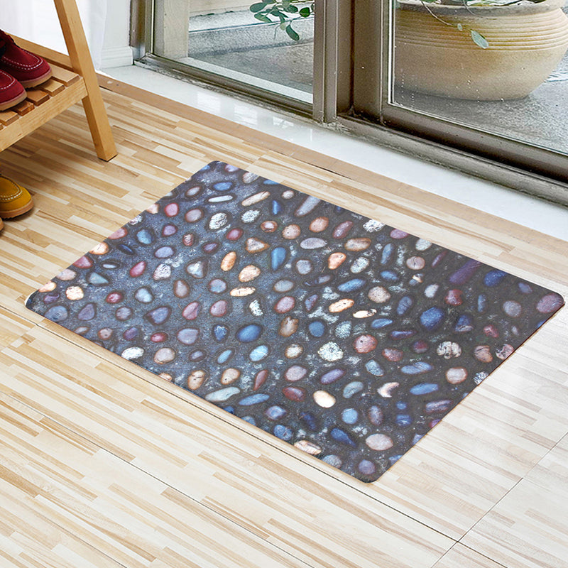 Cobblestone Stone Kitchen Doormats Non-slip Foyer Balcony Floor Mat