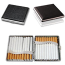 Black Pocket Leather Metal Tobacco 20 Smoke Holder Storage Case Cigarette case Cards Storage Case