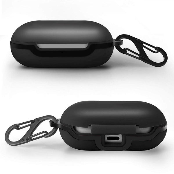 Bakeey Portable Shockproof Solid Color Silicone Earphone Storage Case with KeyChain for Samsung Galaxy Buds