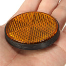 2pcs 2inch Round Reflectors Orange Universal For Motorcycles ATV Bikes Dirt Bikes
