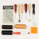 13pcs Wood Handle Leather Craft Tools Kit Leather Hand Sewing Tool Punch Cutter DIY Set
