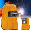 Leather Hood Welding Helmet Mask Darkening Filter Lens Welder Eyes Protection