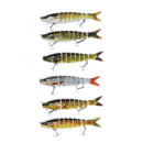 ZANLURE 6PC Fishing Lure 8 Segments Hard Bait 13cm/19g Artificial Lifelike Swimbait with Hook Pike