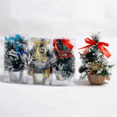 Mini Table Top Christmas Tree Ornament Multi-patterns Random Xmas Home Party Dinner Table Decor