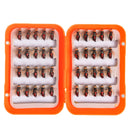 LEO 40pcs/lot Fly Fishing Lure Set Artificial Bait For Pesca Fish Fishing Hooks Tackle With Box