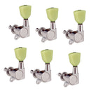 Pack of 6 Right Closed Tuning Pegs Tuners Machine Heads for Electric Guitar Replacement Parts Silver