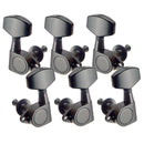 Pack of 6 Closed Guitar Tuning Keys Tuners for Acoustic Folk Guitar Replacement Parts Black 3L 3R