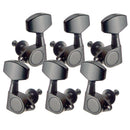 Pack of 6 Closed Guitar Tuning Keys Tuners for Acoustic Folk Guitar Replacement Parts Black 3L 3R