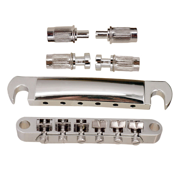 1 Set Guitar Saddle Bridge Tailpiece Silver for Gibson LP/EPI Electric Guitar Parts Bridge