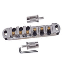 Silver Roller Saddle Locking Bridge with Wrench for LP Electric Guitar Replacement