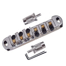 Silver Roller Saddle Locking Bridge with Wrench for LP Electric Guitar Replacement