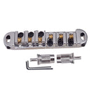 Silver Roller Saddle Locking Bridge with Wrench for LP Electric Guitar Replacement