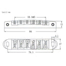 Silver Roller Saddle Locking Bridge with Wrench for LP Electric Guitar Replacement