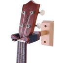 Durable Auto Lock Wall Mount Hanger Hook for Ukulele Violin Viola DIY Parts Red Wood