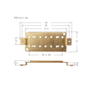2 Pieces Guitar Humbucker Double Coil Pickup Baseplate N+B for Electric Guitar Replacement Accessory