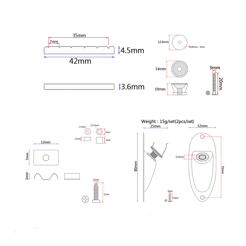 1 Set Guitar Replacement 3-ply SSS Prewired Pickup Pickguard for Electric Guitar Parts Black