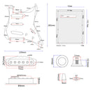 1 Set Guitar Replacement 3-ply SSS Prewired Pickup Pickguard for Electric Guitar Parts Black