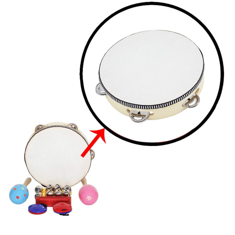 1 Set Maraca Handbell Castanets Harmonica Tambourine Kids Toddler Colorful Preschool Toys