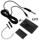 Metal Electric Violin Pickup Adjustable EQ Pickup Preamp Transducer with Piezo