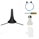 Trumpet Maintenance Cleaning Tool Kit Trumpet Stand+2pcs Brushes+Practice Mute+Gloves