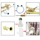Trumpet Maintenance Cleaning Tool Kit Trumpet Stand+2pcs Brushes+Practice Mute+Gloves