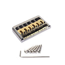 1 Set 6 String Guitar Fixed Bridge Saddle for Electric/Cigar Box Guitar Replacement Parts Chrome