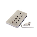 1 Set 6 String Guitar Fixed Bridge Saddle for Electric/Cigar Box Guitar Replacement Parts Chrome