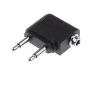 3.5mm Jack Silver Plated Airline Airplane Earphone Headphone Jack Aduio Adapter