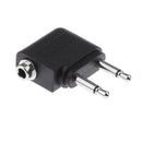 3.5mm Jack Silver Plated Airline Airplane Earphone Headphone Jack Aduio Adapter