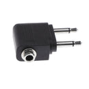 3.5mm Jack Silver Plated Airline Airplane Earphone Headphone Jack Aduio Adapter