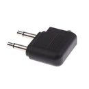 3.5mm Jack Silver Plated Airline Airplane Earphone Headphone Jack Aduio Adapter