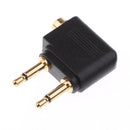 3.5mm to 2 x 3.5mm Jack Audio Adapter for Travel Earphone Headphone Headset Parts Gold Plated