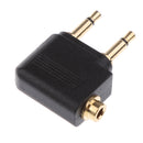 3.5mm to 2 x 3.5mm Jack Audio Adapter for Travel Earphone Headphone Headset Parts Gold Plated
