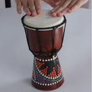 Solid Mahogany Djembe Bongo African Style Drum Novelty Hand Percussion 18 x 12.7cm