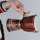Solid Mahogany Djembe Bongo African Style Drum Novelty Hand Percussion 18 x 12.7cm