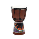 Solid Mahogany Djembe Bongo African Style Drum Novelty Hand Percussion 18 x 12.7cm
