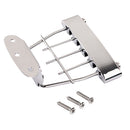 Zinc Alloy 4 String Trapeze Tailpiece with Screws for Archtop Jazz Bass Guitar Chrome