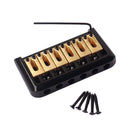 1 Set Guitar Zinc Alloy Bridge Brass Saddle for 6 String Electric Guitar Replacement Parts Black