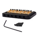 1 Set Guitar Zinc Alloy Bridge Brass Saddle for 6 String Electric Guitar Replacement Parts Black