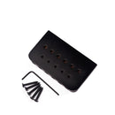 1 Set Guitar Zinc Alloy Bridge Brass Saddle for 6 String Electric Guitar Replacement Parts Black