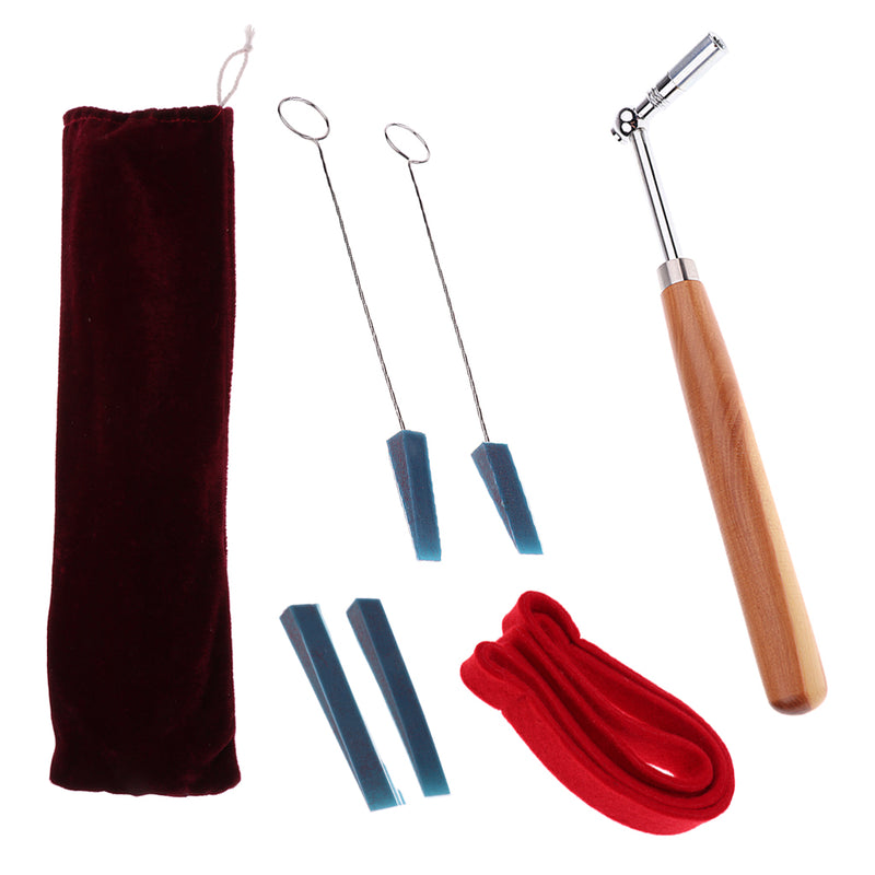 1 Set Piano Tuning Lever Tools Tuning Hammer Rubber Mute Temperament Strip for Pianist DIY Accessory