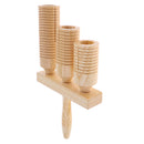3 Tone Agogo Bell with Beater Wood Tone Block for Children Kids Musical Toy Gift