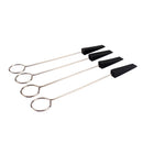 4 Pieces Piano Rubber Tuning Mutes with Handle Piano Keyboard Tuning Tools Black