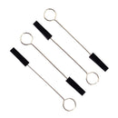 4 Pieces Piano Rubber Tuning Mutes with Handle Piano Keyboard Tuning Tools Black