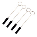 4 Pieces Piano Rubber Tuning Mutes with Handle Piano Keyboard Tuning Tools Black
