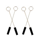 4 Pieces Piano Rubber Tuning Mutes with Handle Piano Keyboard Tuning Tools Black