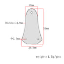 Exquisite Rosewood 3 Holes Truss Rod Cover Plate for Acoustic/Electric Guitar Pack of 2
