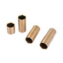 4 Pieces Brass Tone Bar Slide Bars for Guitar Bass Banjo Mandolin Accessory Dia. 21mm