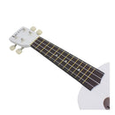 Wooden 21inch Soprano Ukulele Uke String Instrument Craft Gift for Beginner Novice White