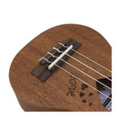 17inch Ukulele 4 String Hawaiian Guitar with Storage Bag Novelty Gift for Girls Girlfriend Coffee Color